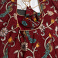 Brick Red Multi Color Pen Kalamakari Ready Made Blouse - 