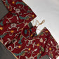 Brick Red Multi Color Pen Kalamakari Ready Made Blouse - 