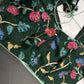 Green Multi Color Pen Kalamakari Ready Made Blouse - 