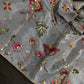 Blue Sequins Multi Color Embroidery Silk Blouse - 