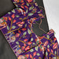 Purple Multi Color Pen Kalamakari Ready Made Blouse - 