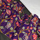 Purple Multi Color Pen Kalamakari Ready Made Blouse - 