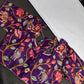 Purple Multi Color Pen Kalamakari Ready Made Blouse - 