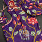 Purple Multi Color Pen Kalamakari Ready Made Blouse - 
