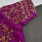 Purple Silk Maggam Aari Blouse - 