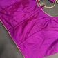 Purple Silk Maggam Aari Blouse - 