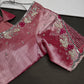 Pastel Pink Silk Maggam Aari Work Blouse - 