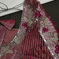 Pastel Pink Silk Maggam Aari Work Blouse - 