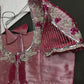 Pastel Pink Silk Maggam Aari Work Blouse - 