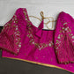 Pink Silk Maggam Aari Work Blouse - 