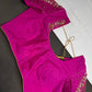 Pink Silk Maggam Aari Work Blouse - 