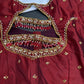 Red Maroon Maggam Aari Blouse - 