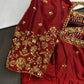 Red Maroon Maggam Aari Blouse - 