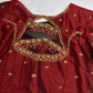 Red Maroon Maggam Aari Blouse - 