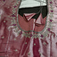 Pink Tissue Silk Maggam Aari Net Blouse - 