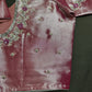 Pink Tissue Silk Maggam Aari Net Blouse - 