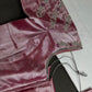Pink Tissue Silk Maggam Aari Net Blouse - 