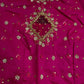 Pink Net Silk Maggam Aari Blouse - 