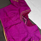 Pink Net Silk Maggam Aari Blouse - 