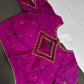 Pink Net Silk Maggam Aari Blouse - 