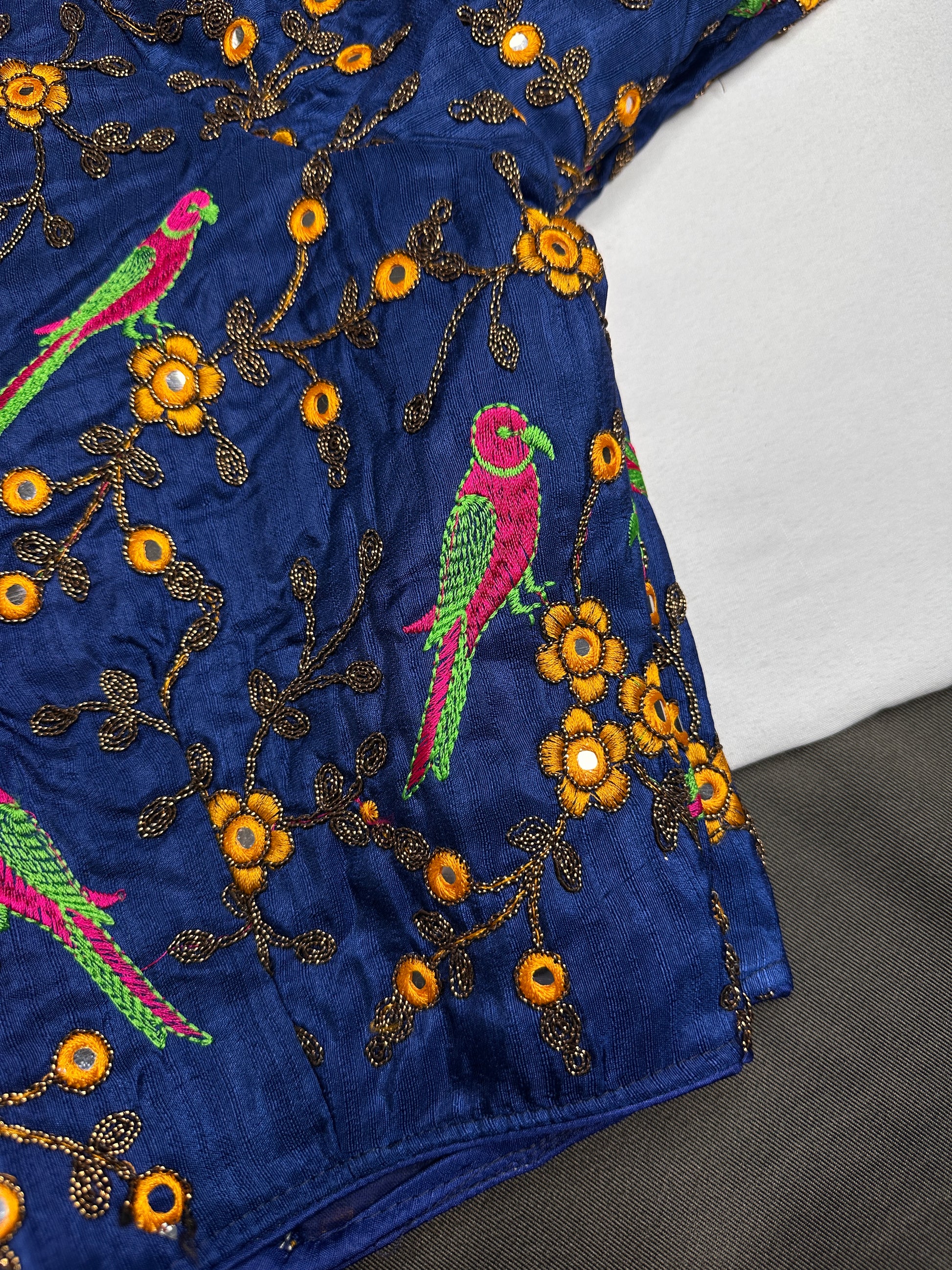 Blue Embriodery Work Blouse - 