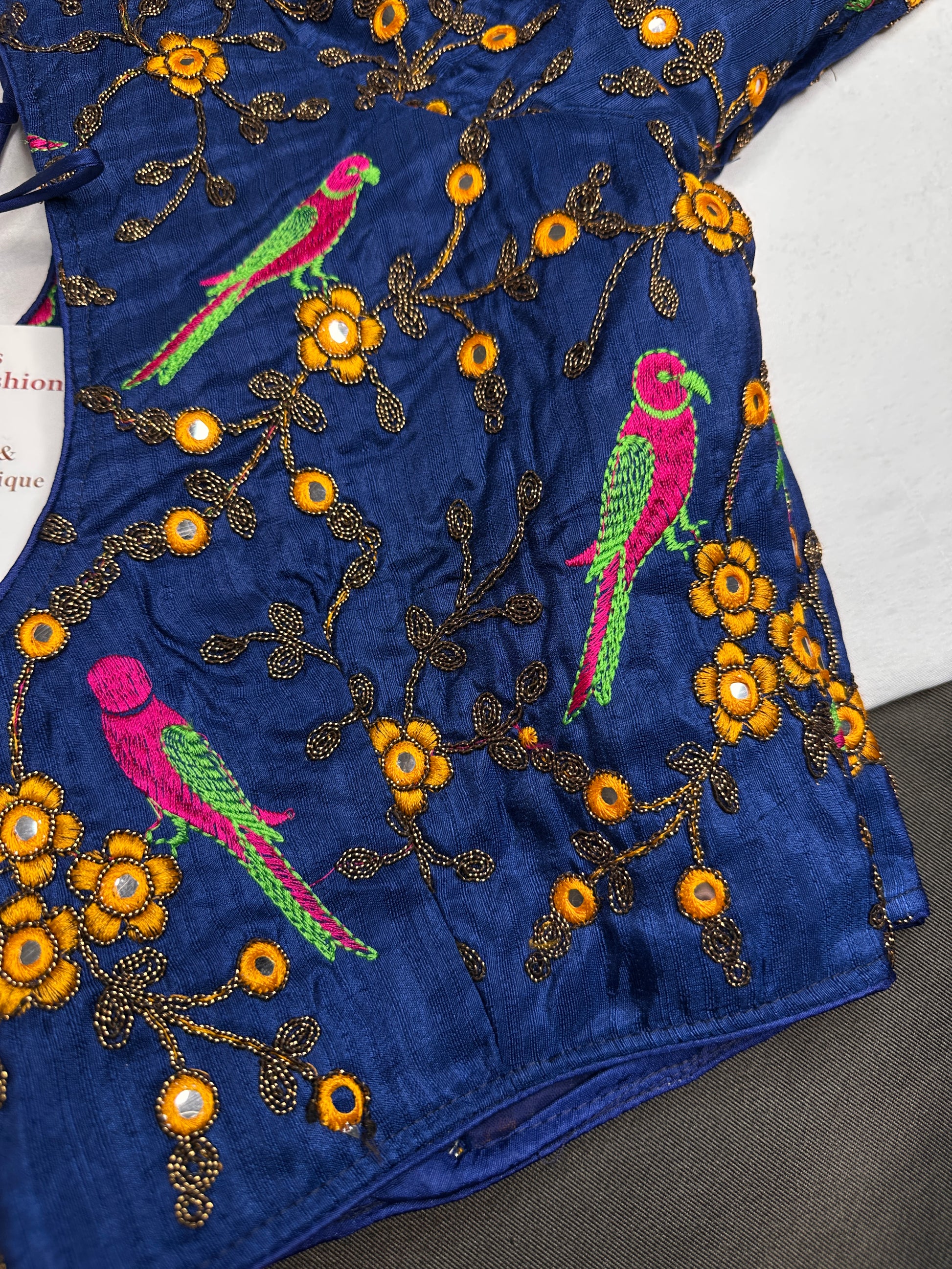 Blue Embriodery Work Blouse - 