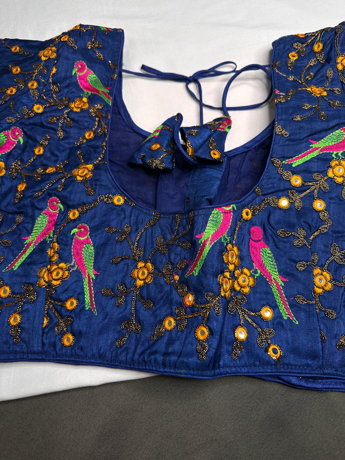 Blue Embriodery Work Blouse - 