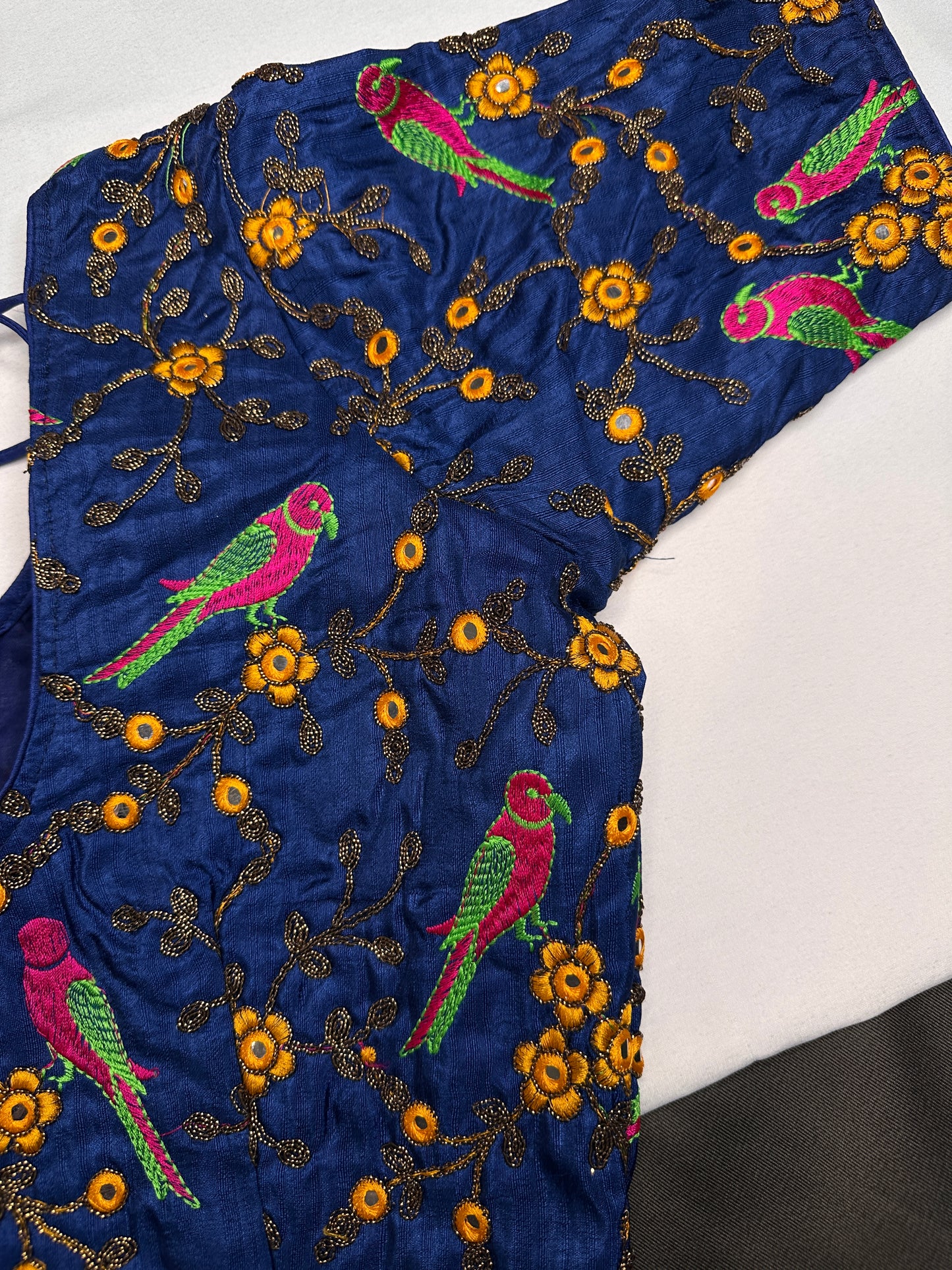 Blue Embriodery Work Blouse - 