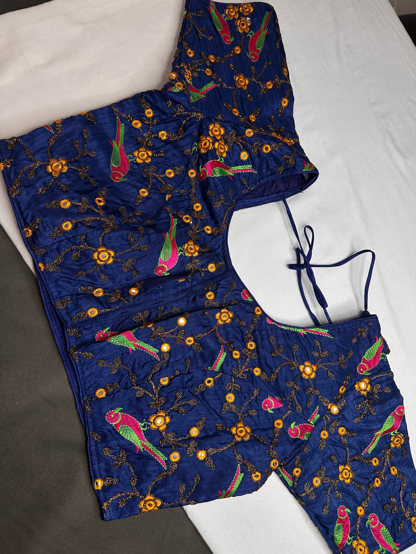 Blue Embriodery Work Blouse - 