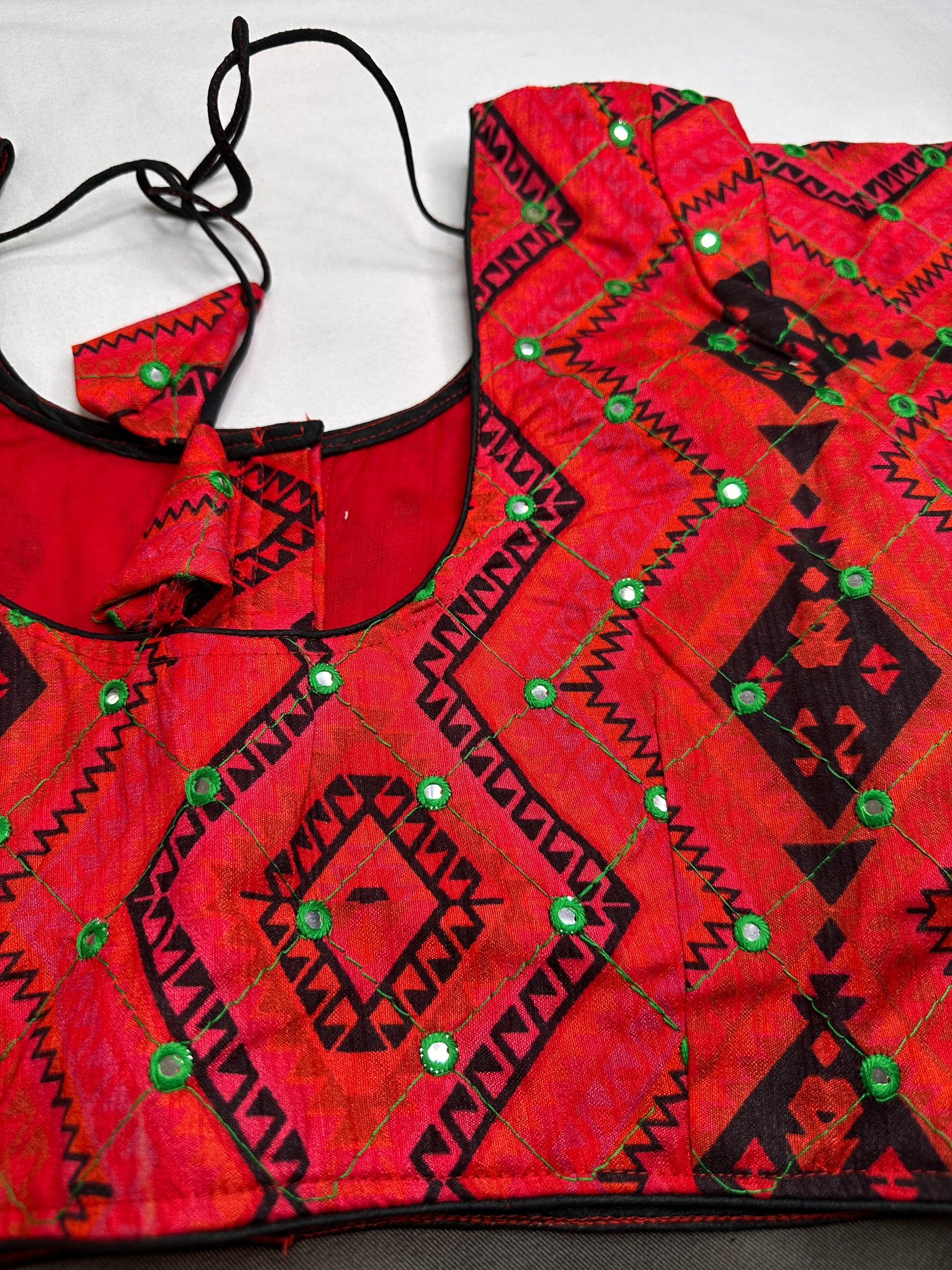 Red Embriodery Work Blouse - 