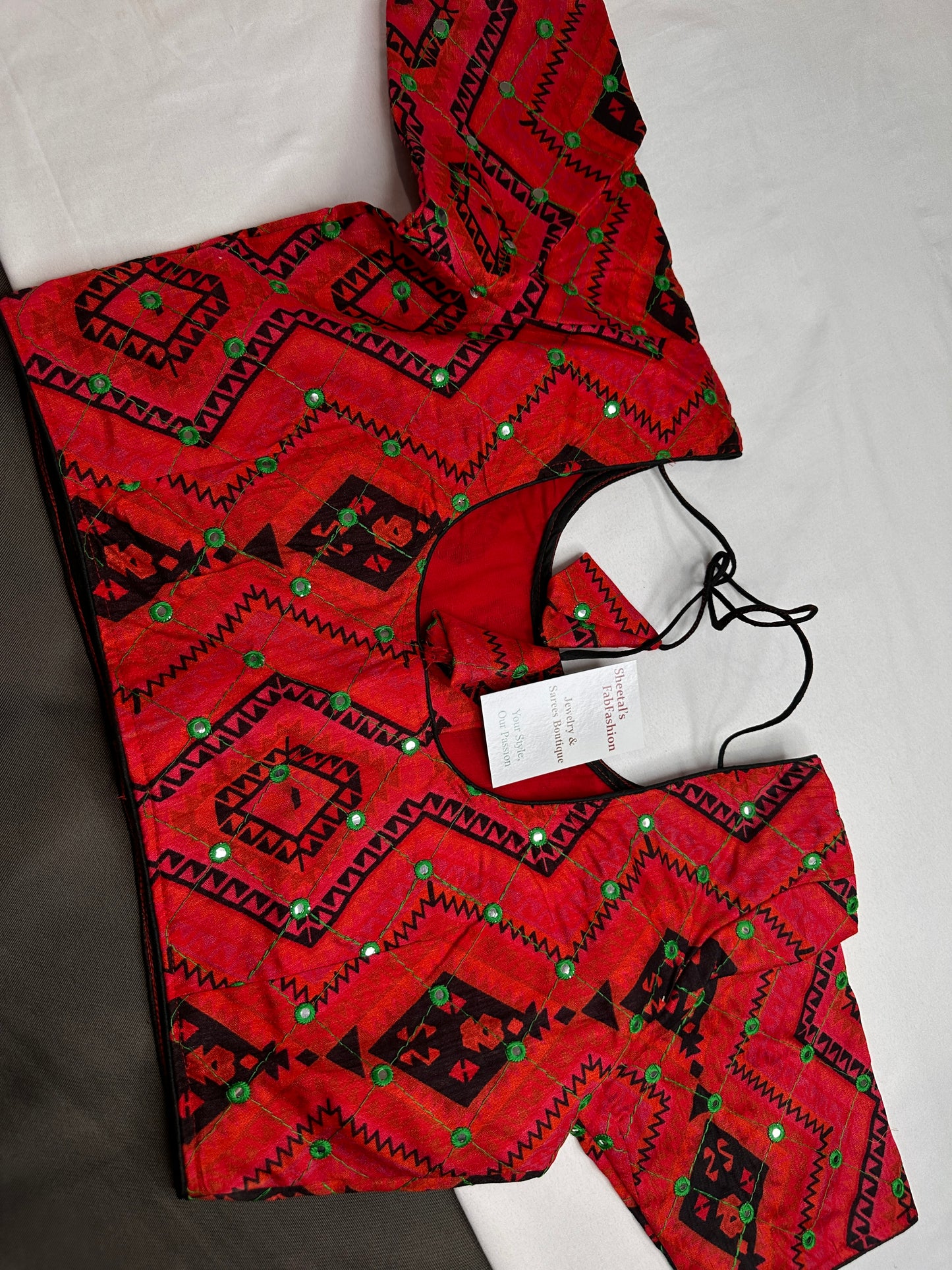Red Embriodery Work Blouse - 