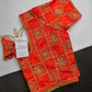 Orange Embriodery Work Blouse - 