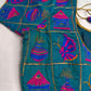 Teal Embriodery Work Blouse - 