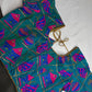 Teal Embriodery Work Blouse - 