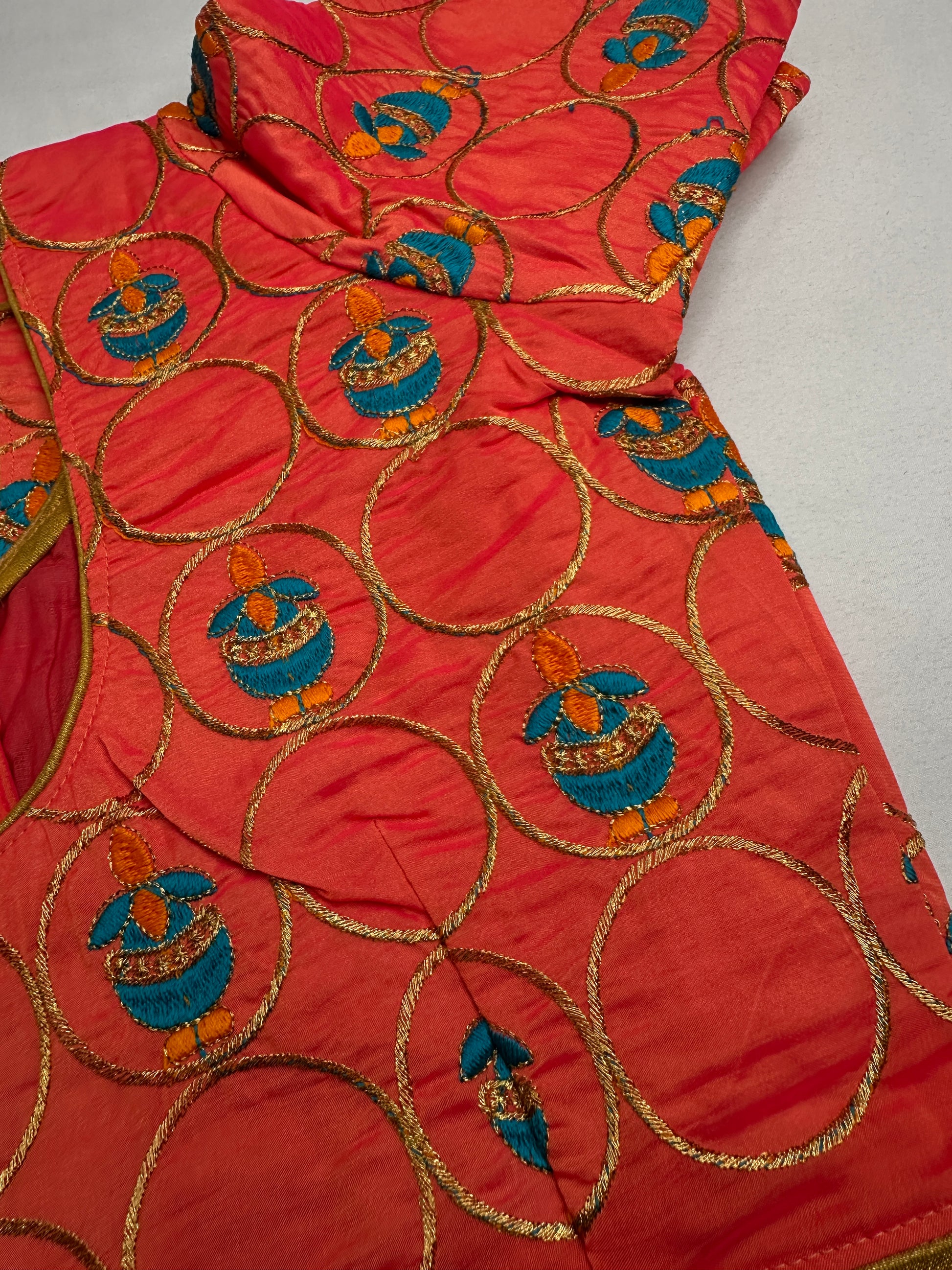 Peach Embriodery Work Blouse - 