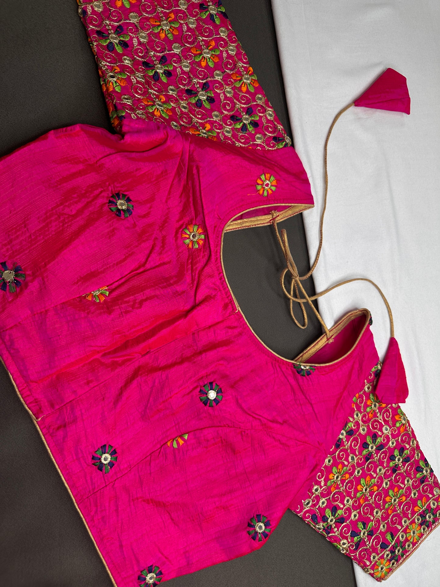 Pink Embriodery Work Blouse - 