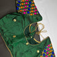 Green Embriodery Work Blouse - 