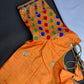 Orange Embriodery Work Blouse - 