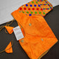 Orange Embriodery Work Blouse - 