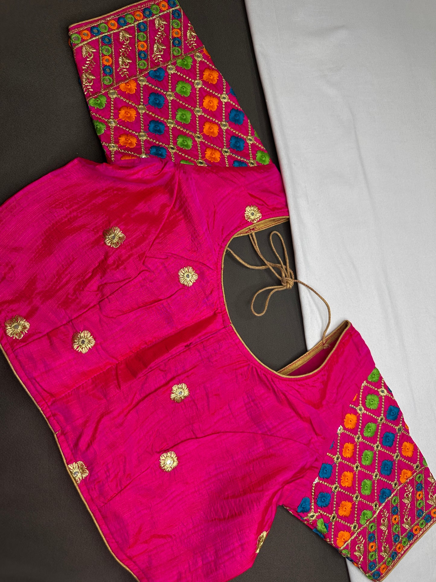 Pink Embriodery Work Blouse - 