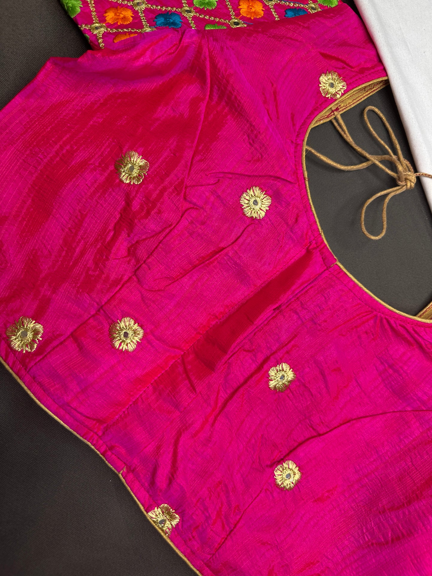 Pink Embriodery Work Blouse - 
