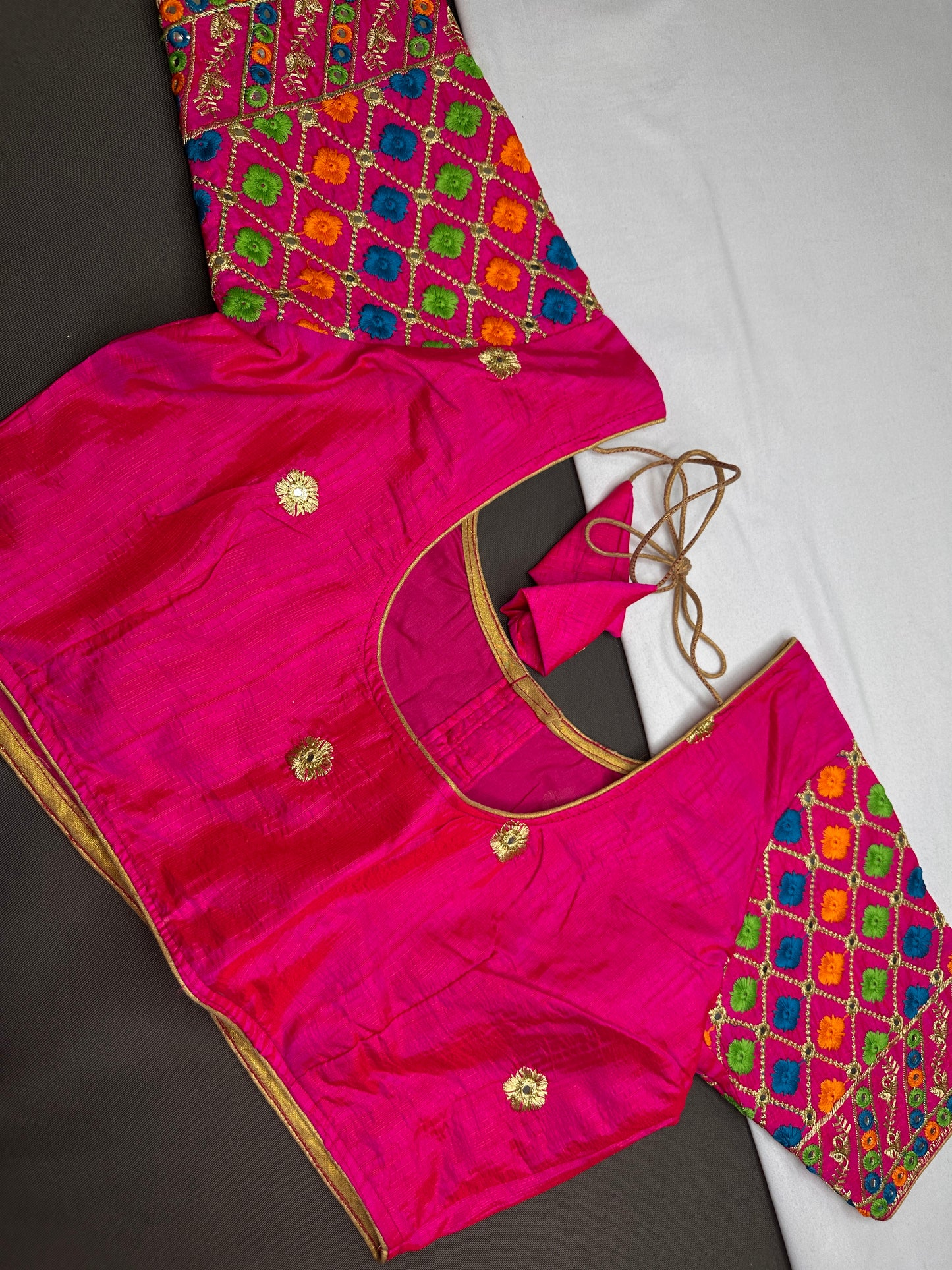 Pink Embriodery Work Blouse - 