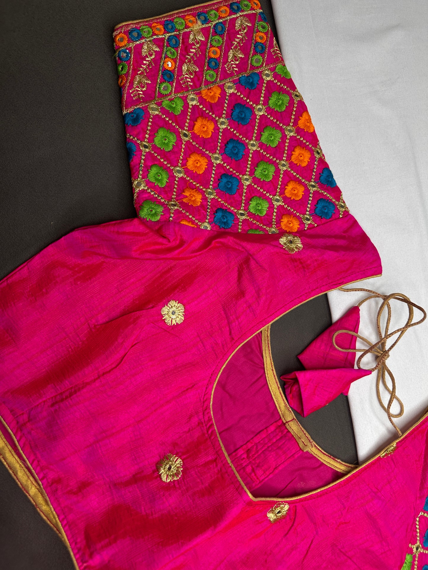 Pink Embriodery Work Blouse - 