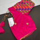Pink Embriodery Work Blouse - 