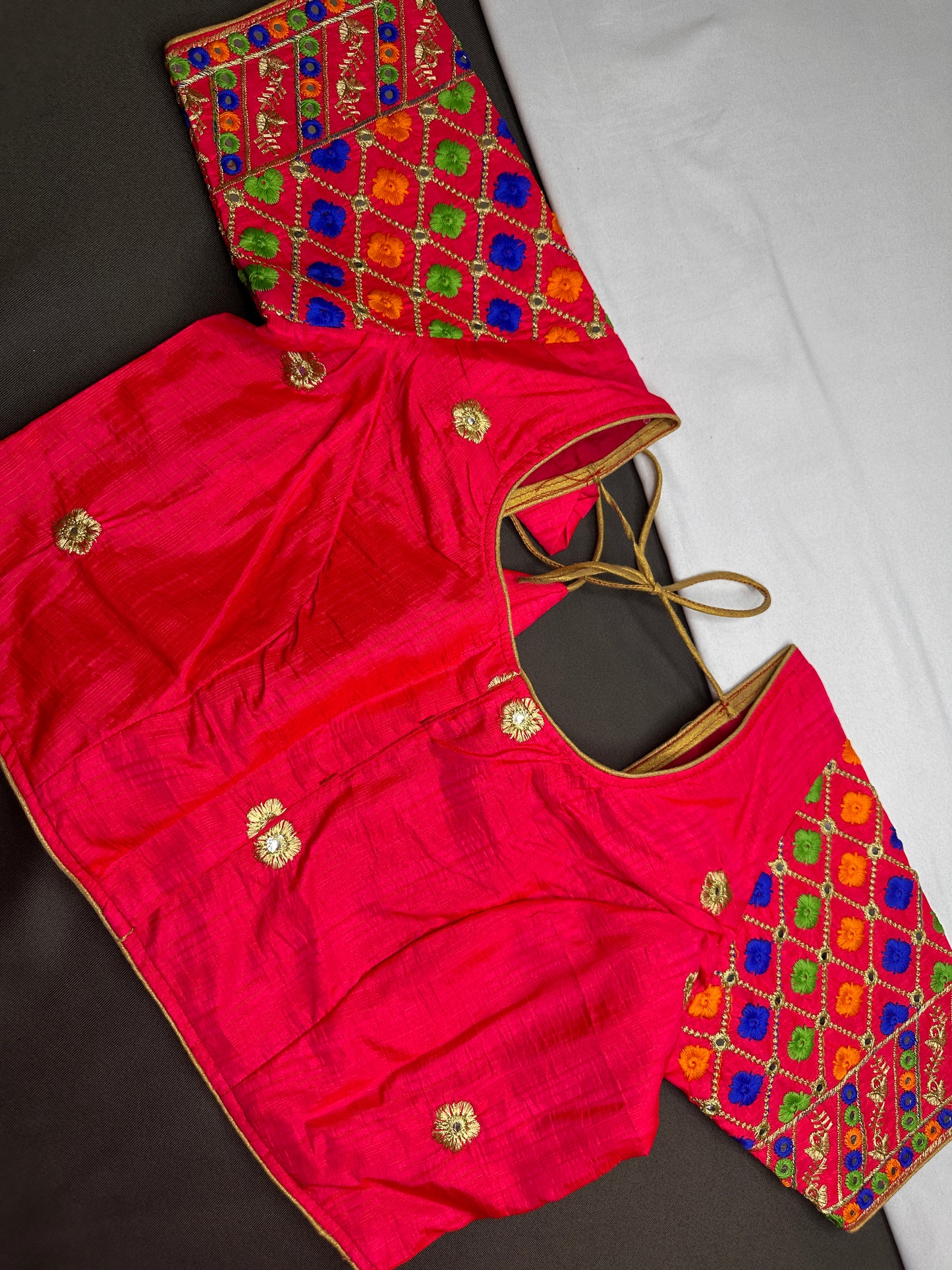 Pink Embriodery Work Blouse - 