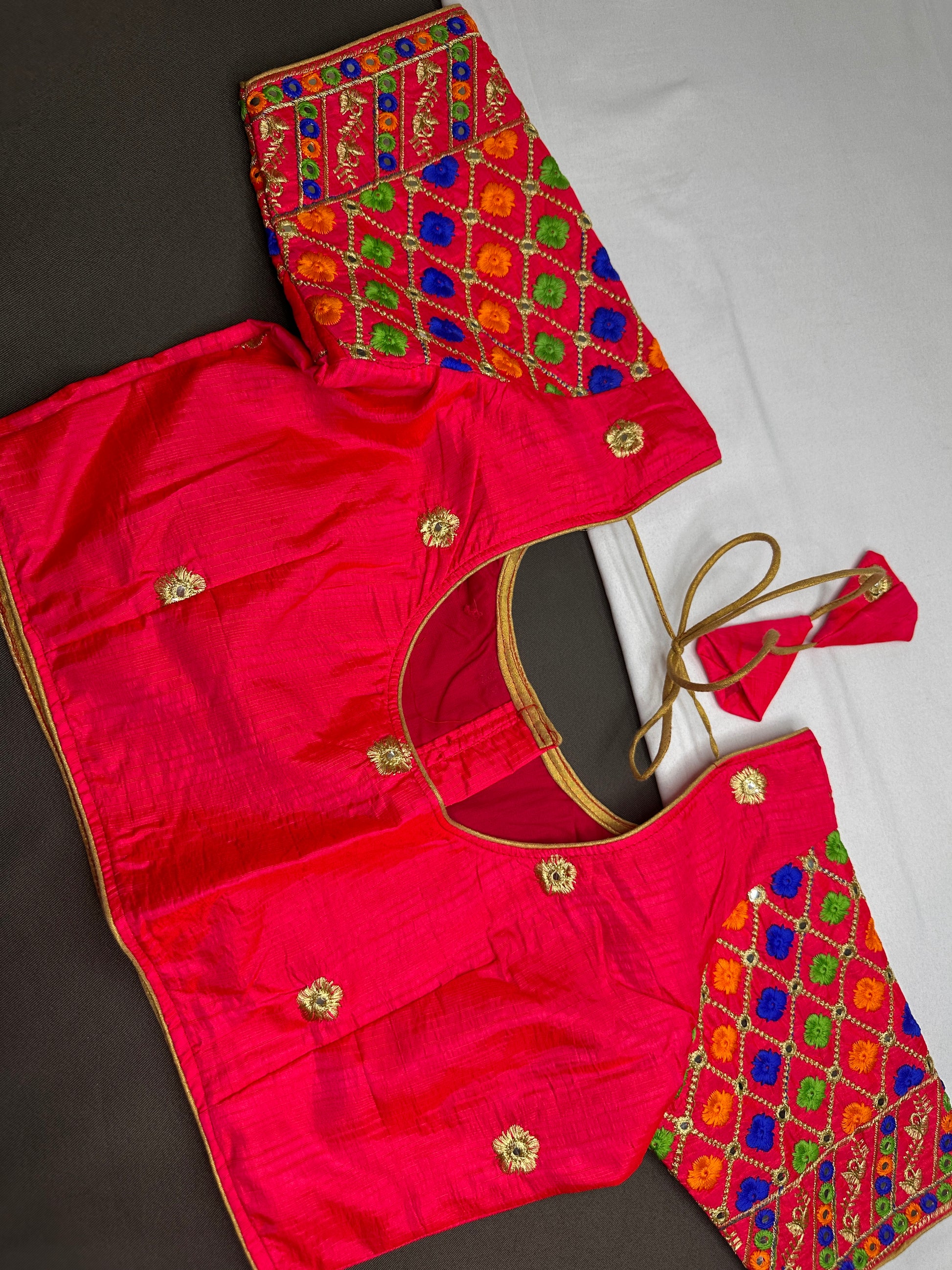 Pink Embriodery Work Blouse - 