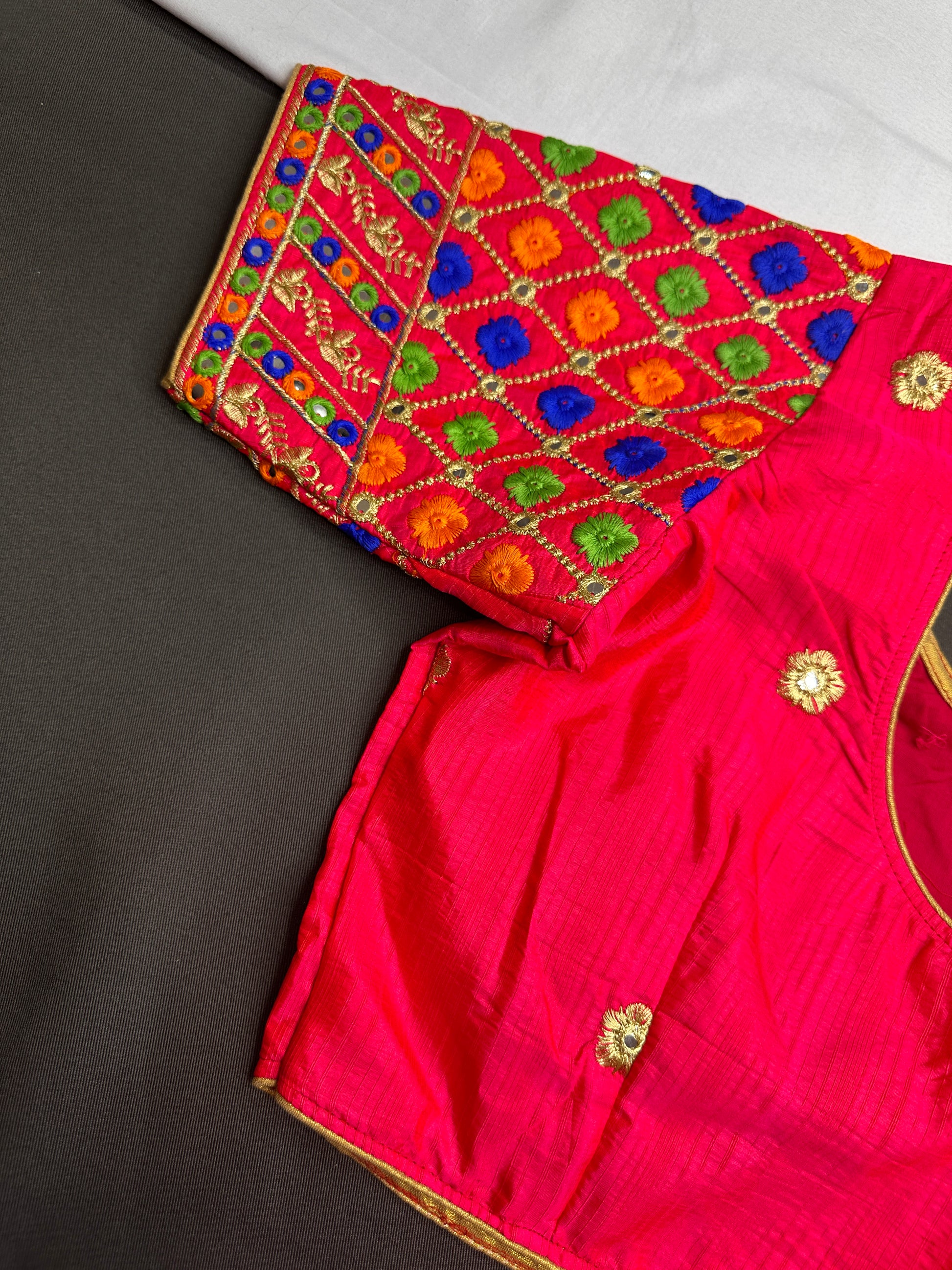 Pink Embriodery Work Blouse - 