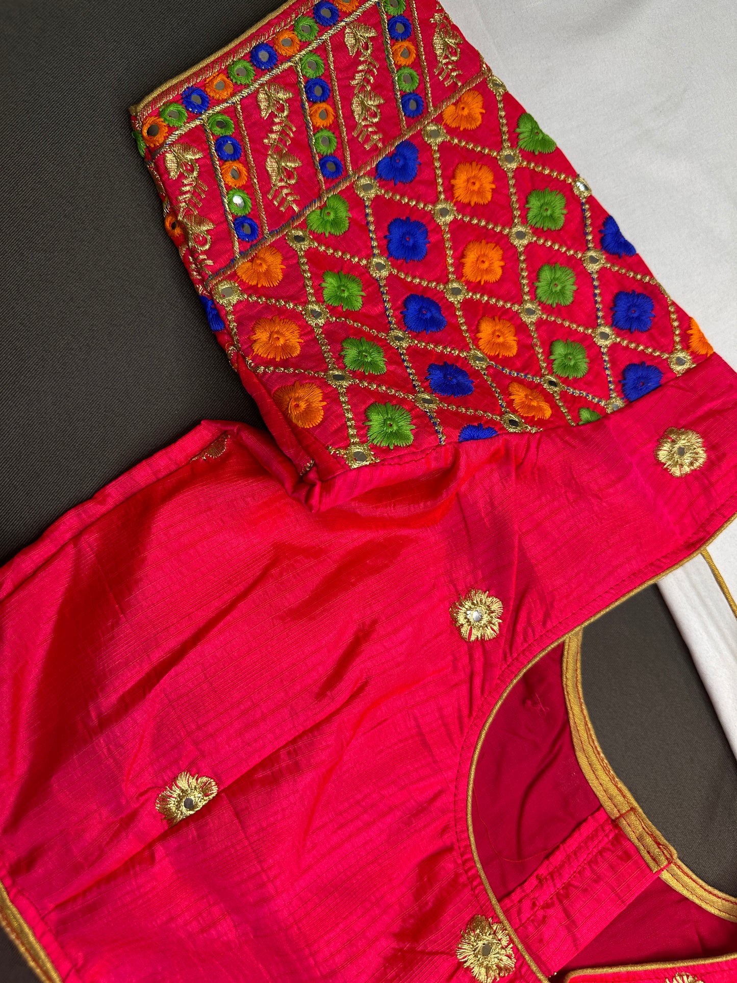 Pink Embriodery Work Blouse - 
