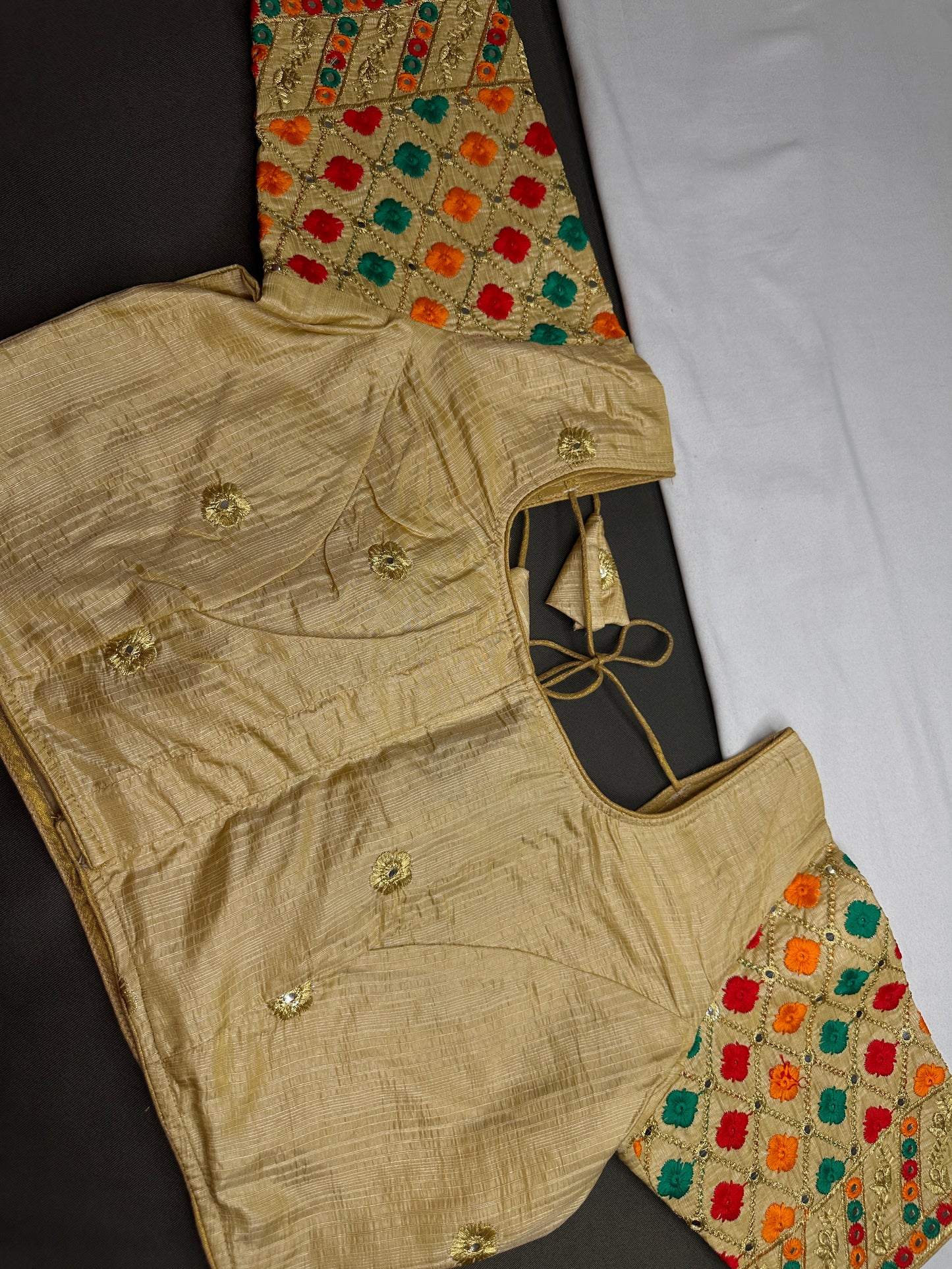Cream Embriodery Work Blouse - 