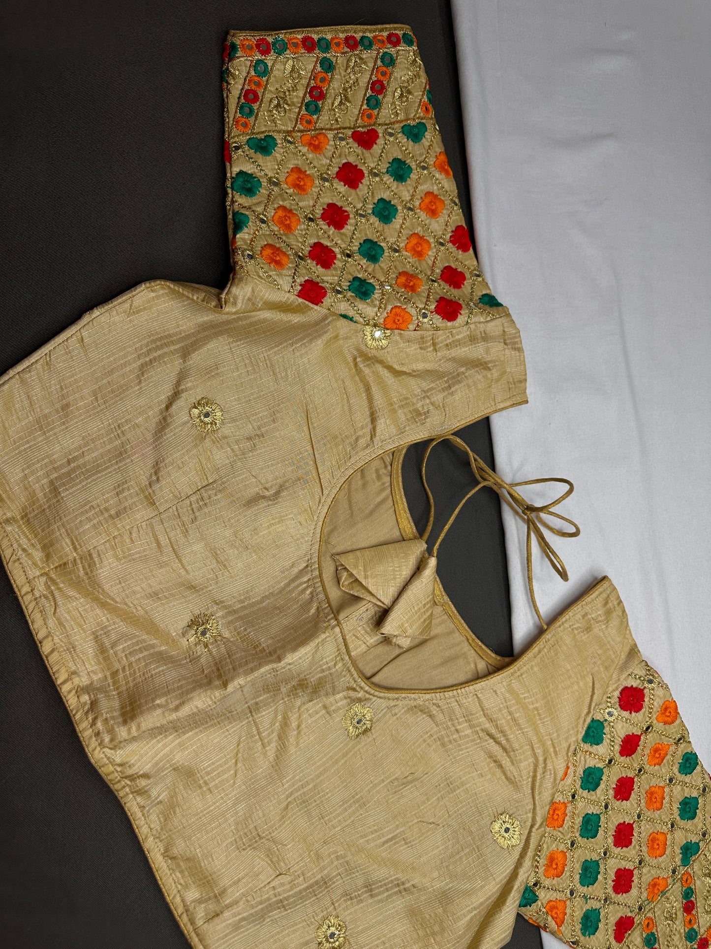 Cream Embriodery Work Blouse - 
